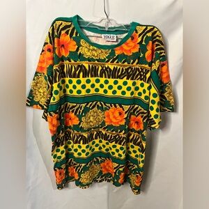 Vintage Vogue USA  T-Shirt Floral